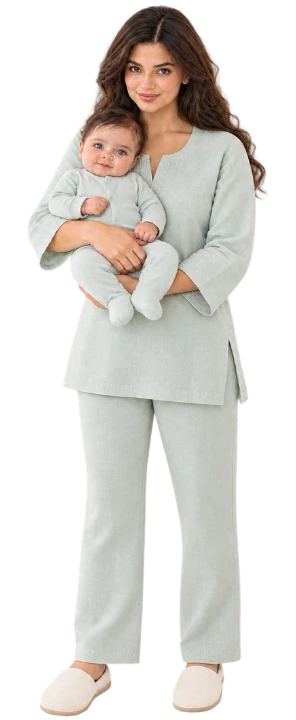 New mom holding her newborn