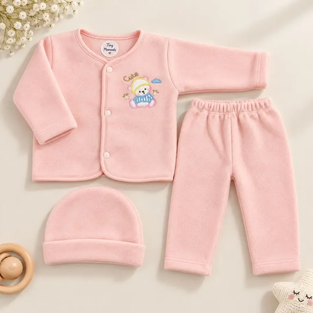 Baby Winter Clothes Set 3PCS – Soft & Cozy Outfit (Newborns)