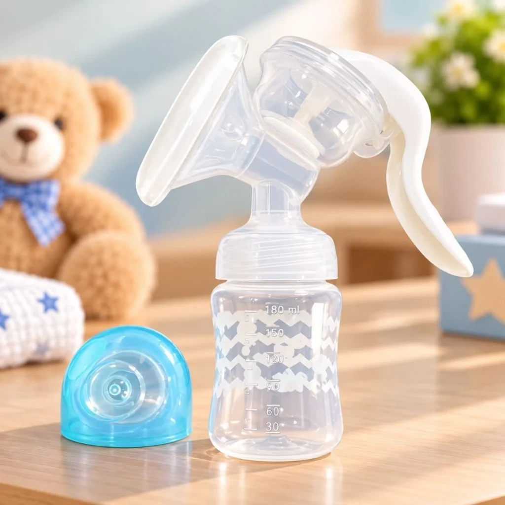 Manual Breast Pump with 180ml Milk Collection Bottle