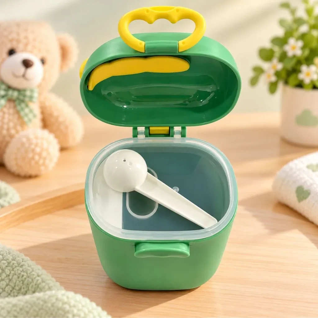 Portable Baby Formula Milk Powder Dispenser Box with Scoop