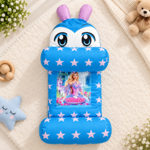 Blue Baby Support Pillow with Soft Padded Bolsters for Newborns