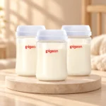 Breast milk storage bottles set for breastfeeding mothers