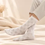 Maternity compression socks with soft stretch pregnancy leg support design
