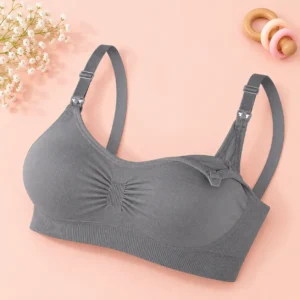 Maternity support bra with adjustable shoulder straps and stretchable design