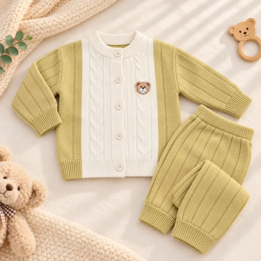 Baby Knitted Winter Sweater & Pants Set